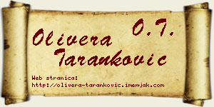 Olivera Taranković vizit kartica